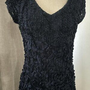 Women's Black and Navy Dress